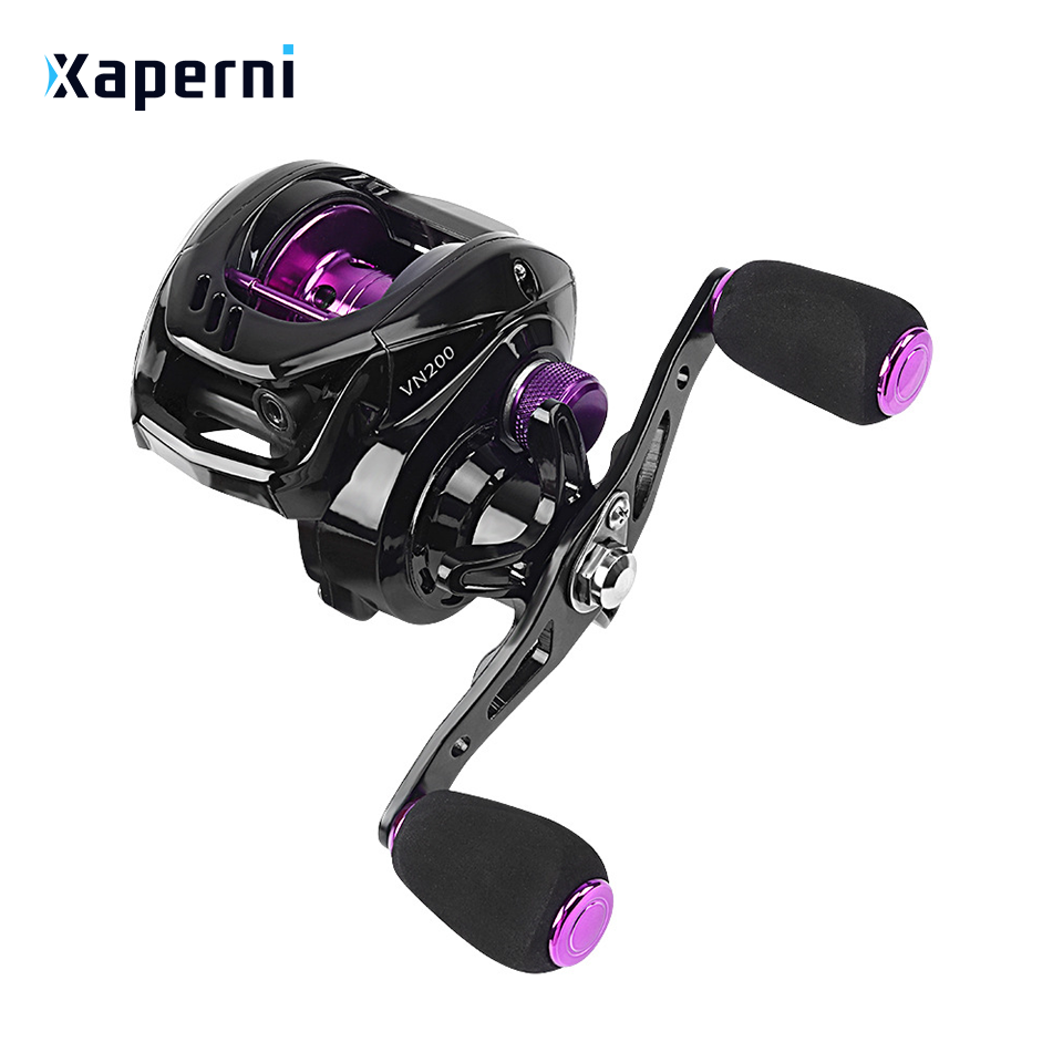 Xaperni Purple Lightning Series Baitcasting Reel Magnetic Brakes Fishing Reel