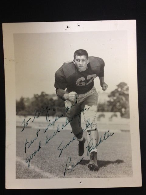 Les Richter Signed Autographed Vintage Rare Photo Poster painting 4x5 inches All-Pro LA Rams COA