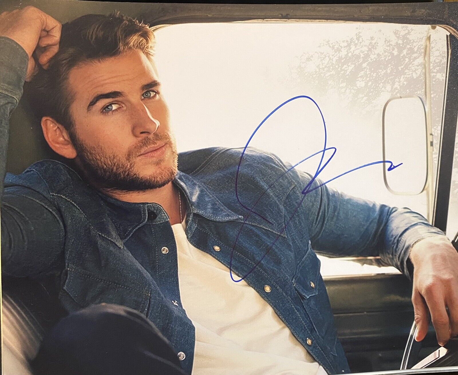 Liam Hemsworth signed Autographed 11x14 Color Photo Poster painting Sexy