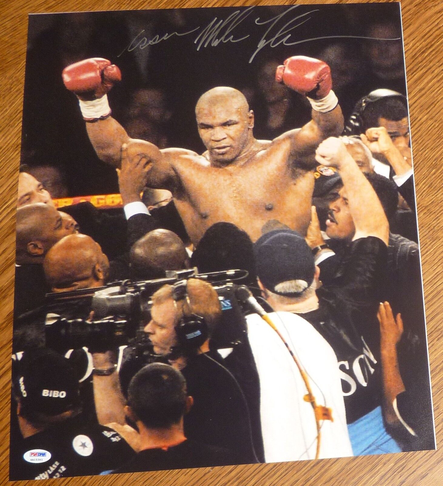 Mike Tyson Signed 16x20 Photo Poster painting PSA/DNA COA Auto'd w/ RARE IRON inscription Champ