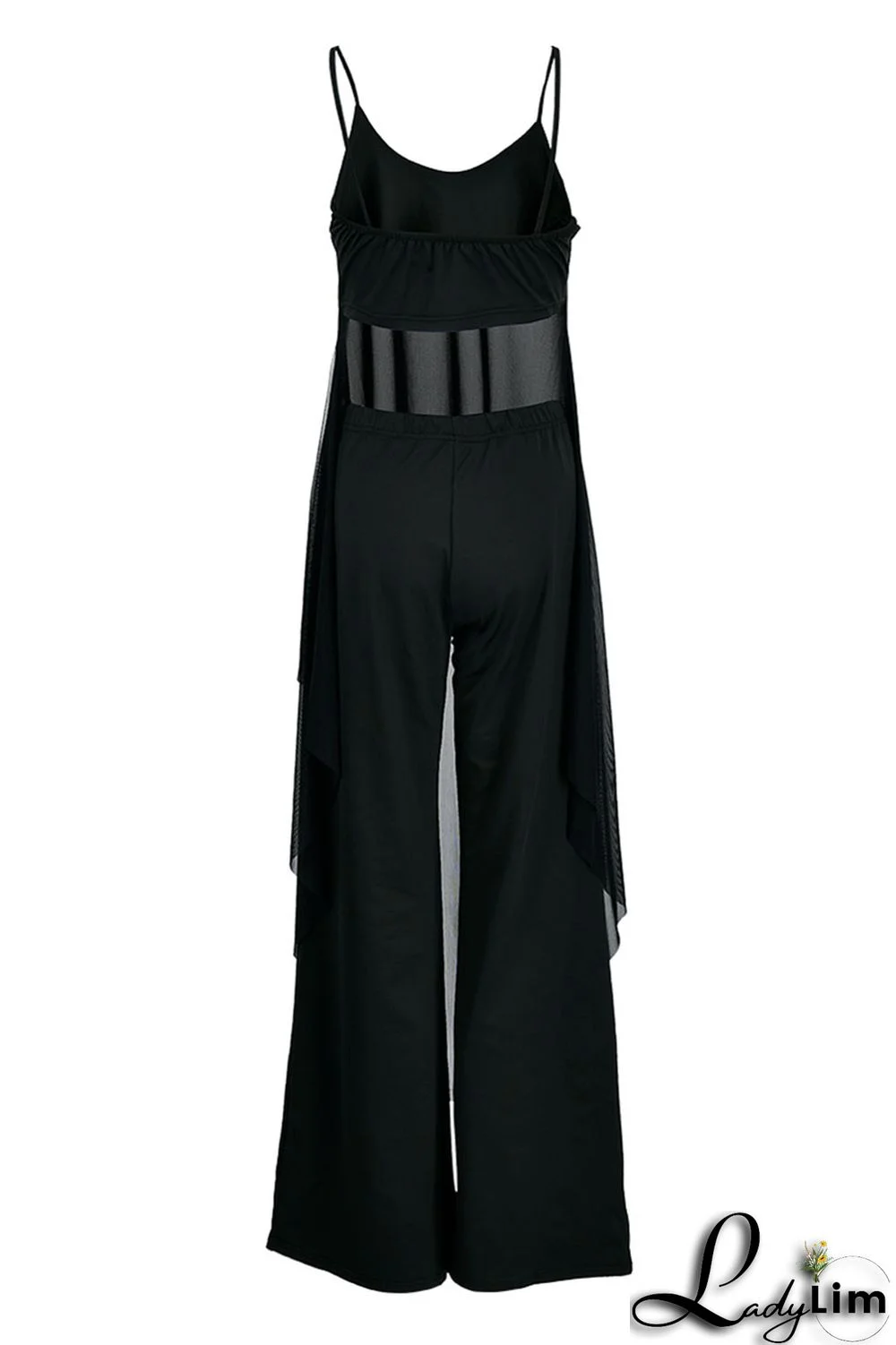 Tangerine Casual Solid Split Joint Asymmetrical Spaghetti Strap Sleeveless Two Pieces