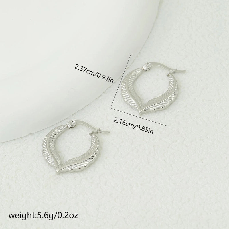 1 Pair Elegant Luxurious Sexy Geometric Polishing 304 Stainless Steel Earrings