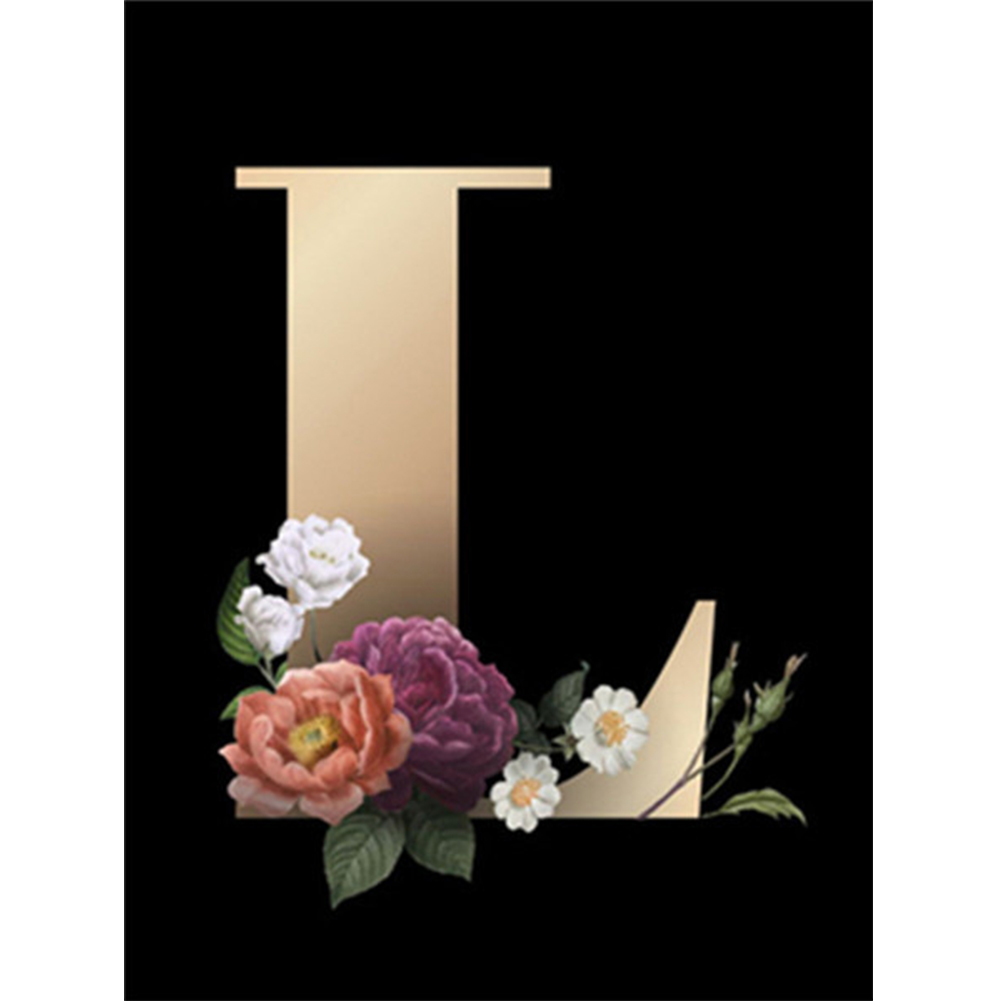 

30*40CM - Square Drill Diamond Painting - Letter L, 501 Original