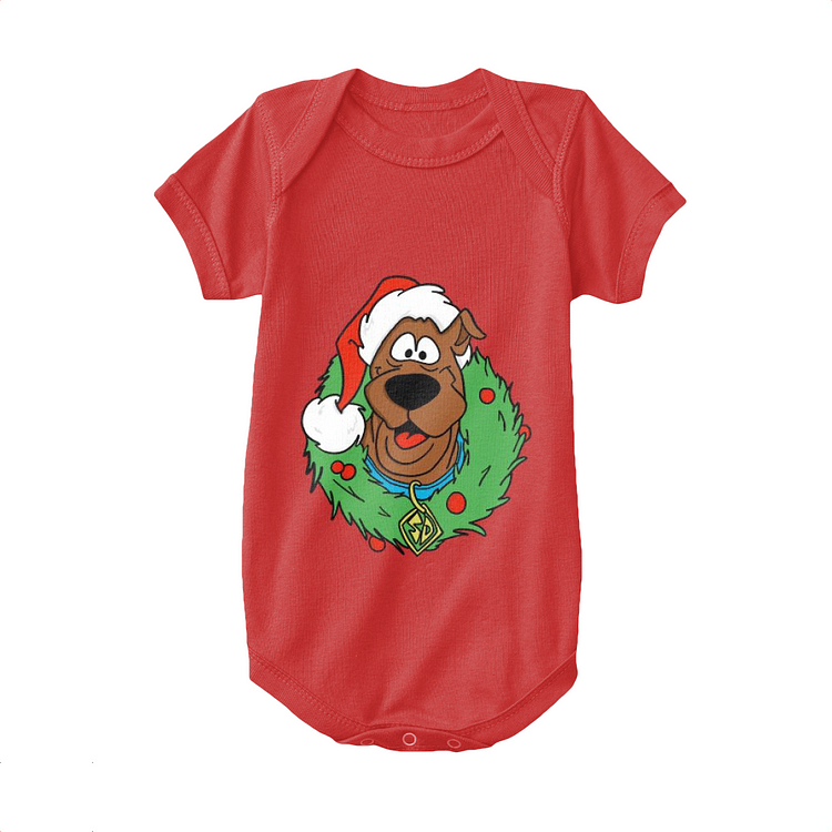 Scooby Doo In Santa Hat, Christmas Baby Onesie