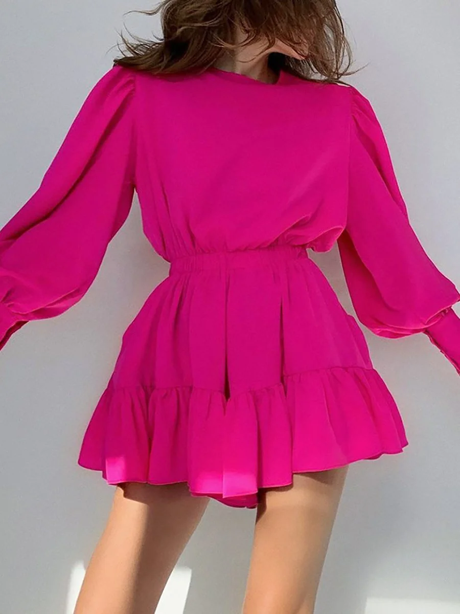 Vintage Balloon Sleeve Dress