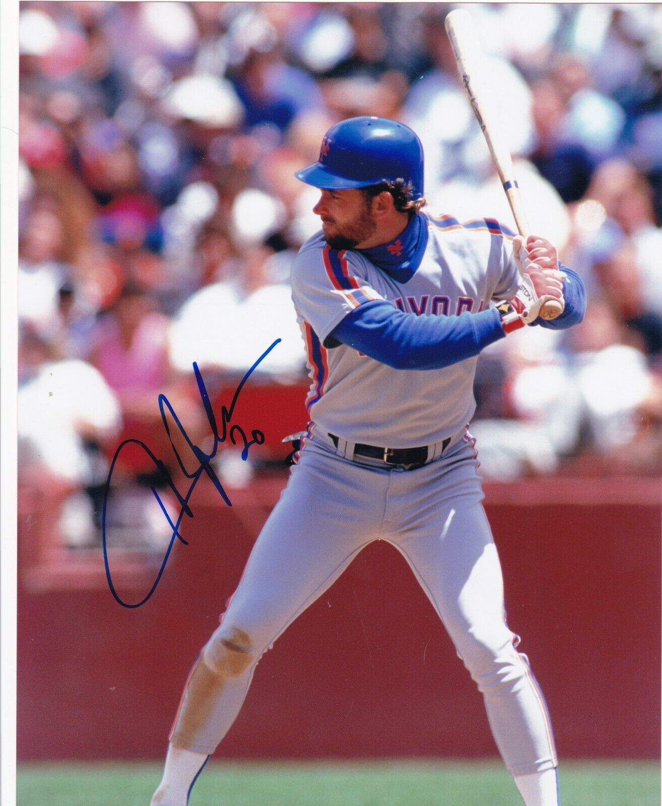 HOWARD JOHNSON NEW YORK METS ACTION SIGNED 8x10