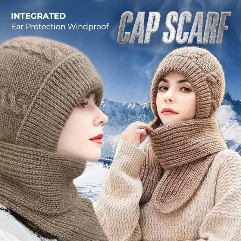 🎄HOT SALE  48% OFF -🧣 Integrated Ear Protection Windproof Cap Scarf 🔥