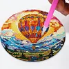 4Pcs Diamond Painting Placemat Hot Air Balloon and Mountain Art Craft Supplies