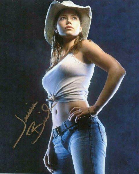 REPRINT - JESSICA BIEL Hot Autographed Signed 8 x 10 Photo Poster painting Poster RP