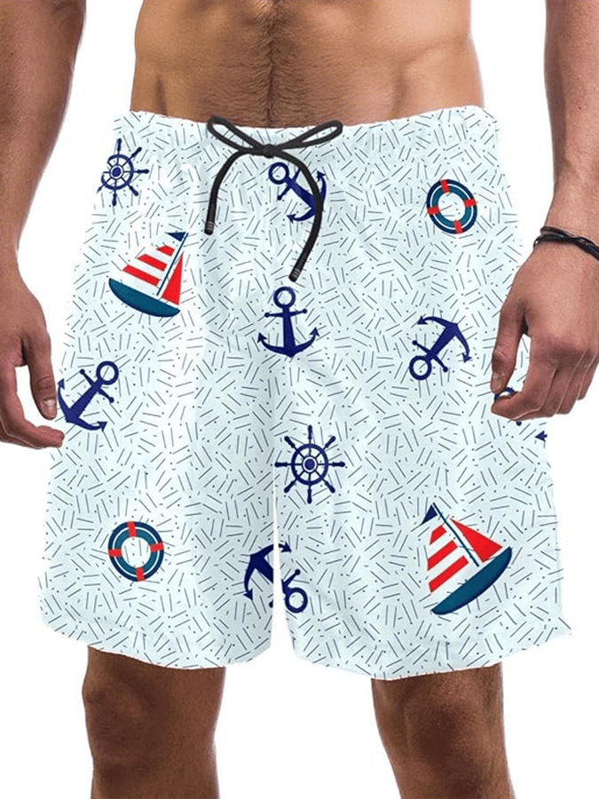 Men's Beach Shorts Surfing Sports Swimming Fitness Breathable Casual Pants