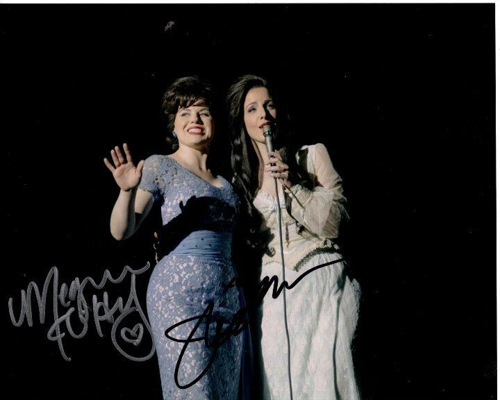 JESSIE MUELLER and MEGAN HILTY autographed PATSY CLINE & LORETTA LYNN Photo Poster painting