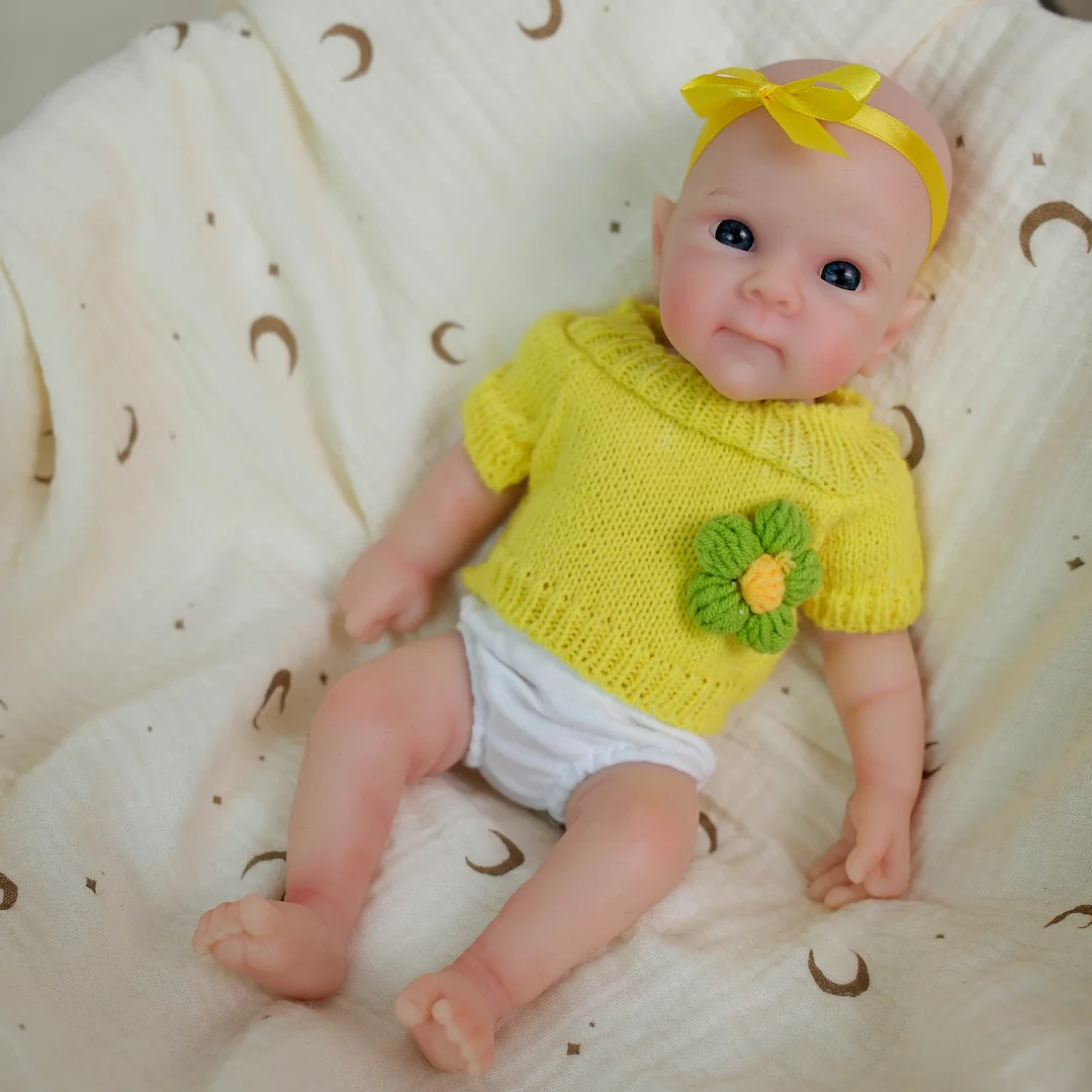 12inch Silicone Reborn Baby Short-Sleeved Yellow Sweater