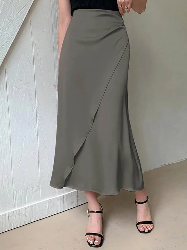 Solid Color Bodycon Skirts Bottoms