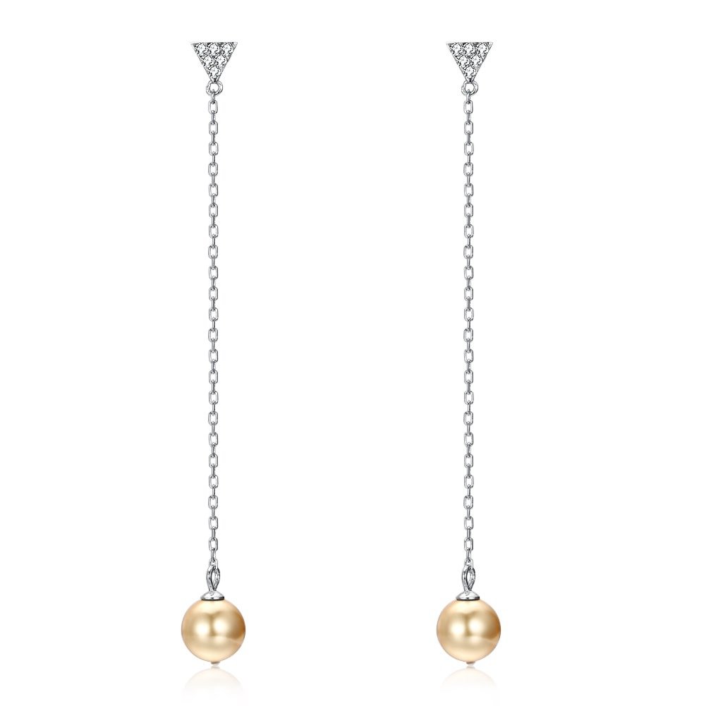 Crystal  Fashion Pearl Drop Earrings