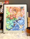 Attacking Kanto First Partner Pokemon Decorative Painting - Pokemon - Xingkong Studio