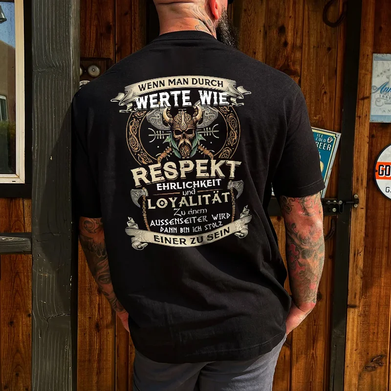 Livereid  Wenn Man Durch Werte Wie Printed Men's T-shirt - Livereid