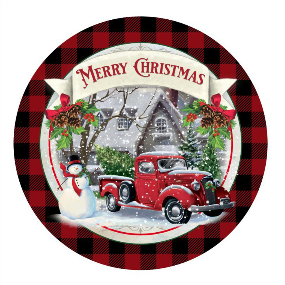 

Christmas Car Circle - Round Drill Diamond Painting - 30*30CM, 501 Original