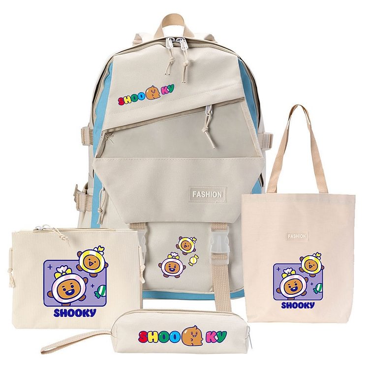 BT21 Jelly Candy Cute Four-piece Backpack