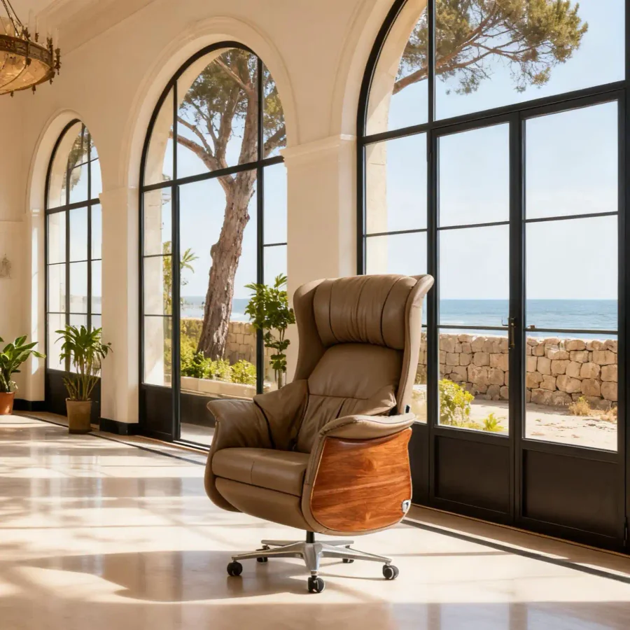 TOZIENT GF1656 /DAlembert/ Boss Chair, Top Grain Cowhide, Massage