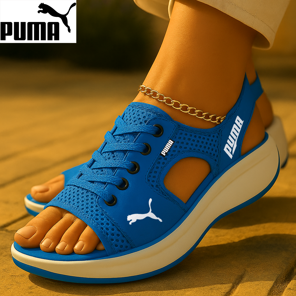 Nowe damskie sandały sportowe PUMA® charakteryzują się opatentowaną technologią wentylacji i amortyzacji wstrząsów.