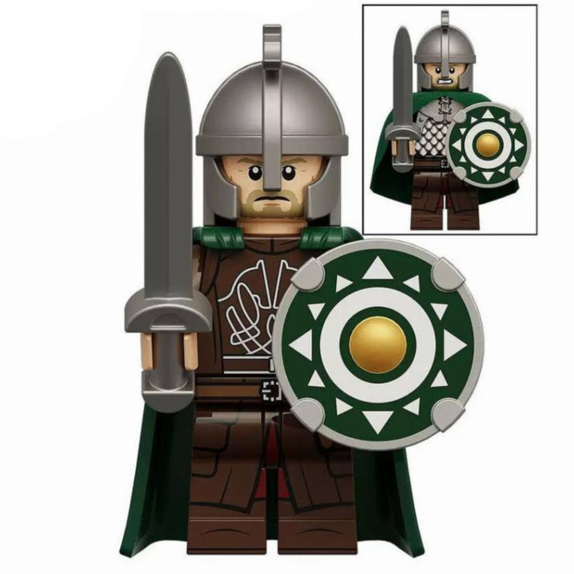 Rohan Warrior custom Lord of the Rings Minifigure Minifigure Bricks monstertoys