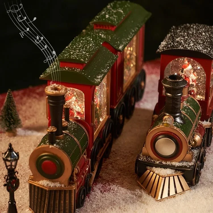 🎉🎅Christmas Gift 🎅🎉Christmas Eve Music Box Train💝 Music Box Crystal