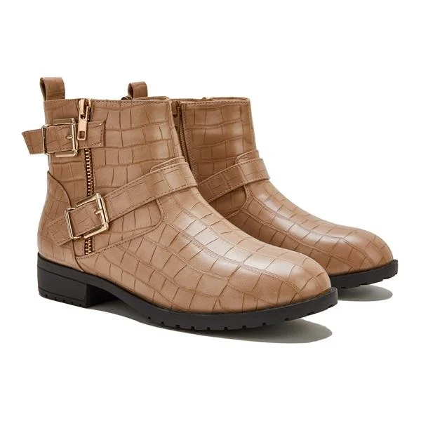 Women's Side Zipper Wide Fit Boots
