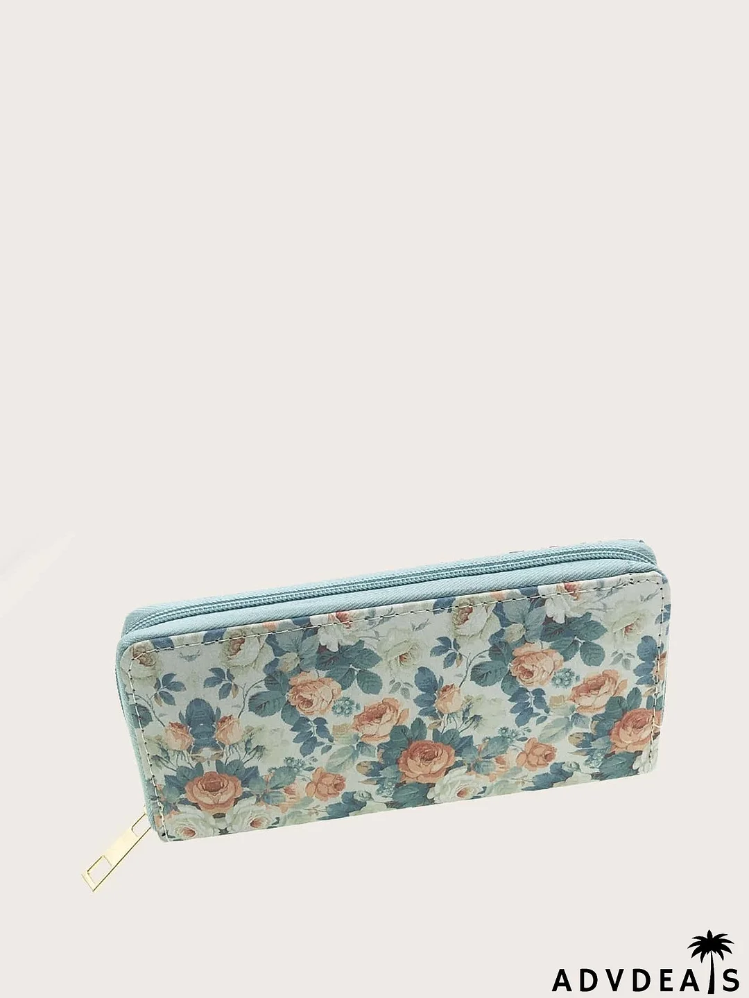 Floral Graphic Long Wallet