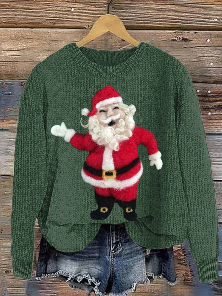 Felt Santa Soft Cozy Knit Sweater