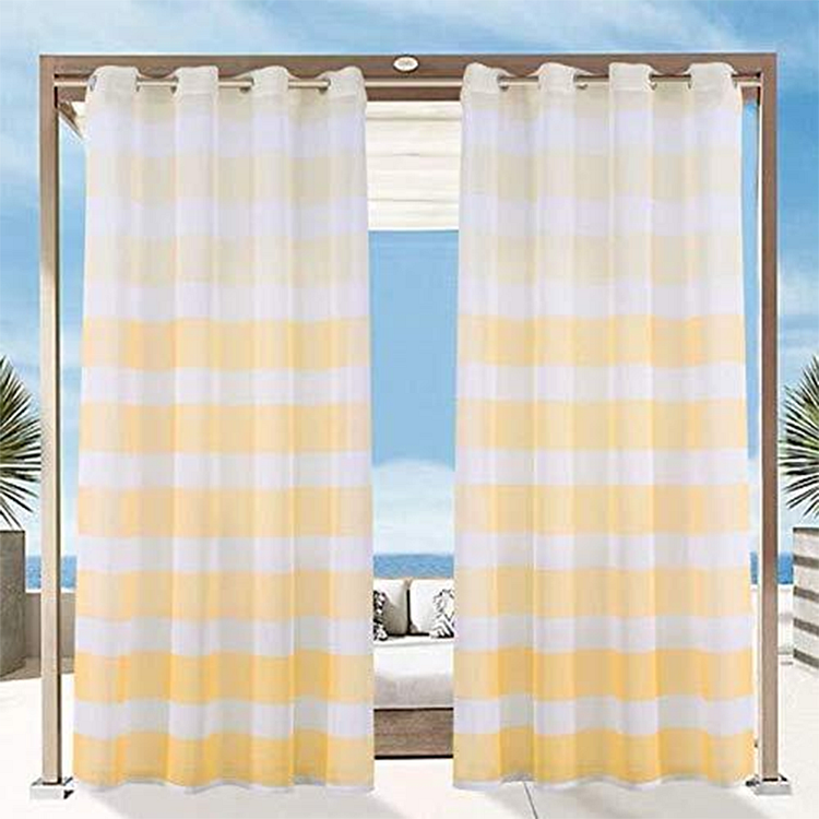 Outdoor Sunbath Sheer Curtains Waterproof Gradient Voile for Patio 1Pcs-ChouChouHome