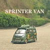 Diecast Metal Model Toy Car-1:24 Scale Model Graffiti Sprinter Van Car with Sound and Light