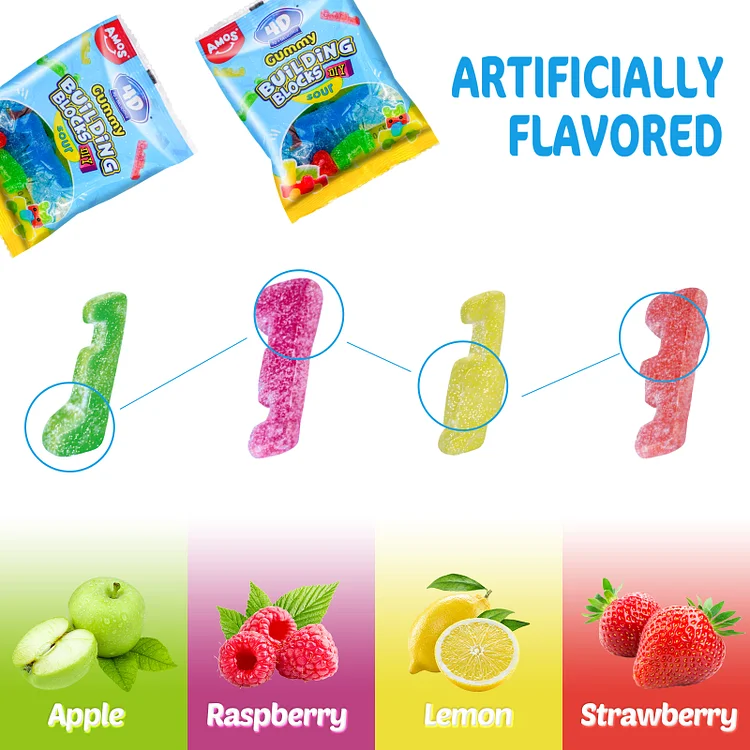 amos 4d gummy candy with fruity