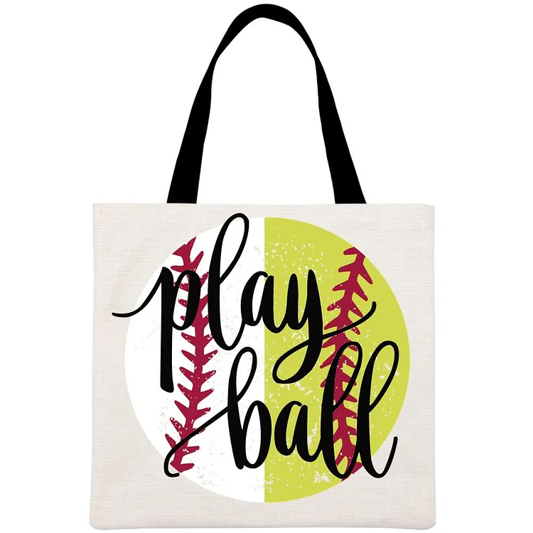 Play ball Printed Linen Bag-Annaletters