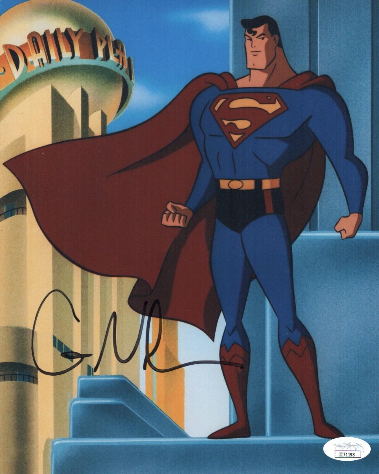 GEORGE NEWBERN Signed SUPERMAN Justice League 8x10 Photo Poster painting Autograph JSA COA Cert