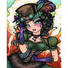 Fille-Ronde drill diamant peinture-40*50cm