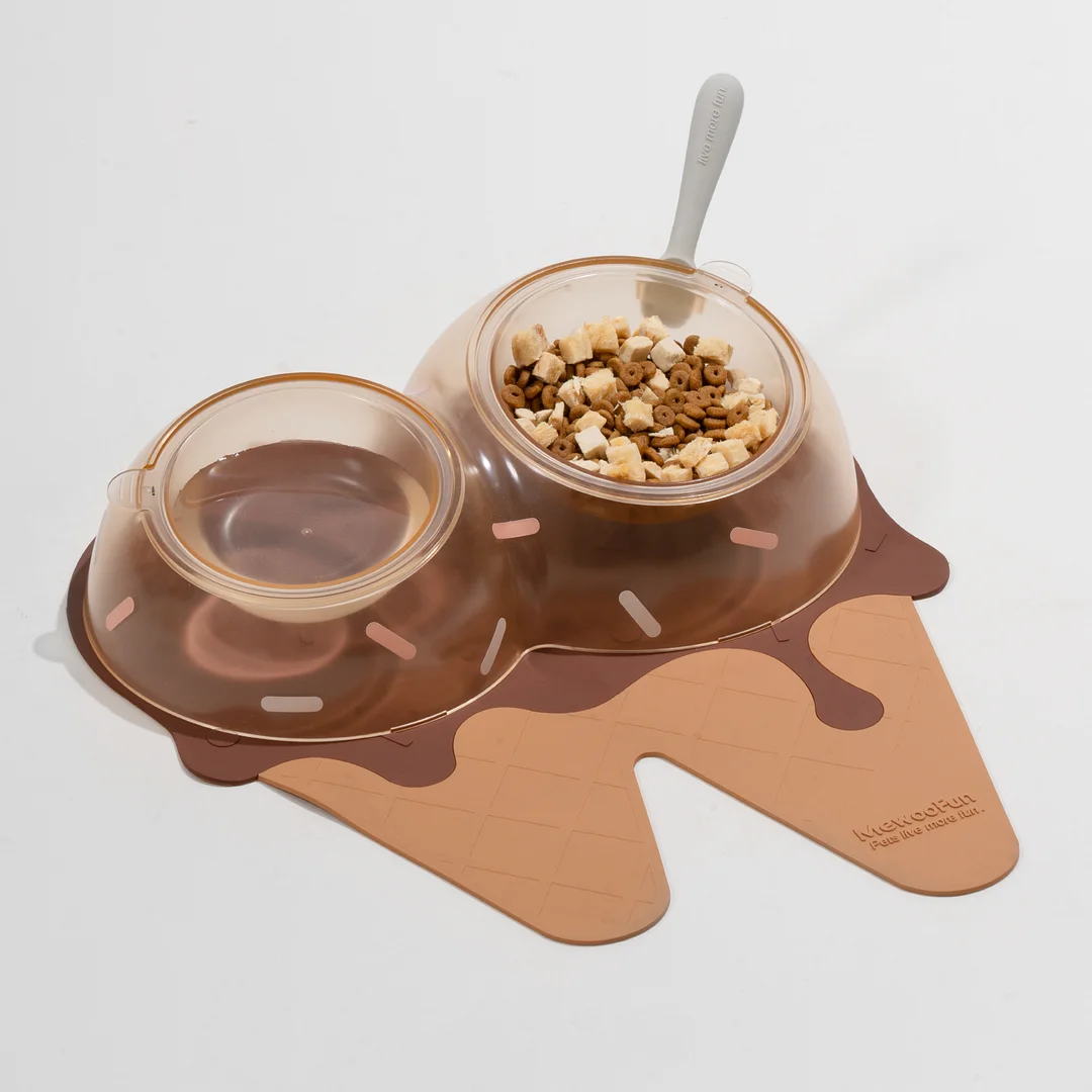 Mewoofun ice-cream pet bowl chocolate
