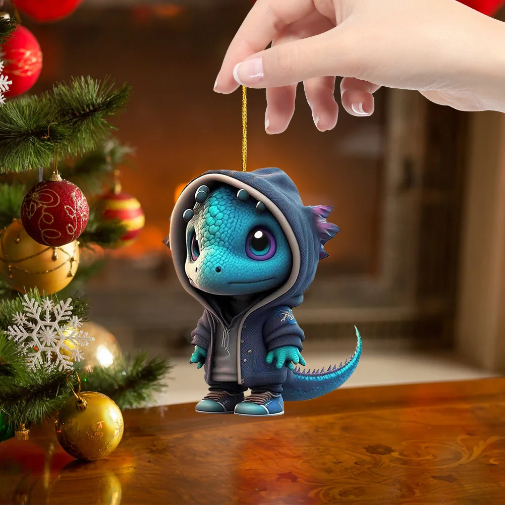 Christmas Dragon Tree Pendant Novelty Cute Acrylic Party Favors (F)