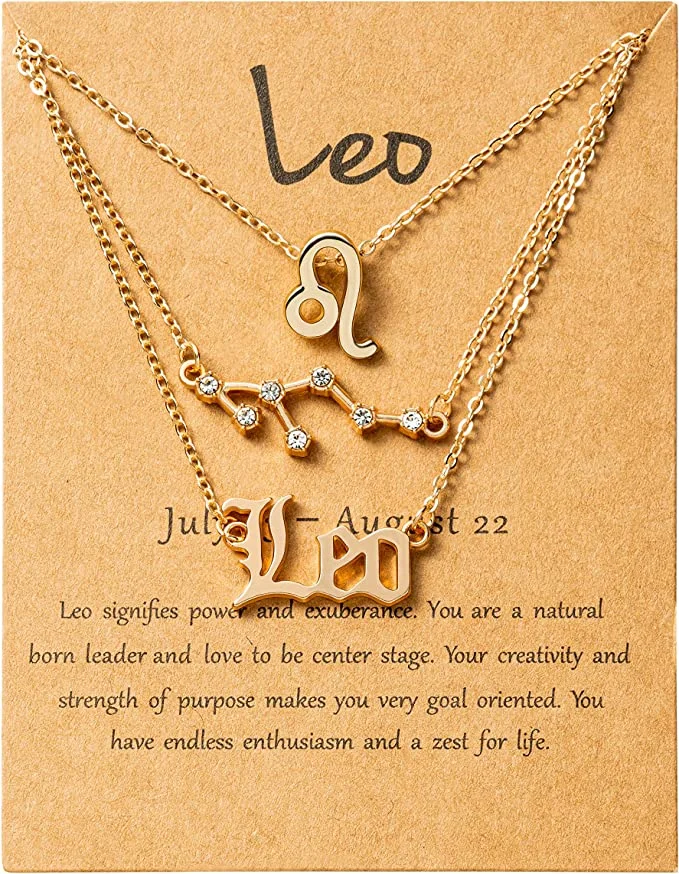 Zodiac Sign Necklace Set