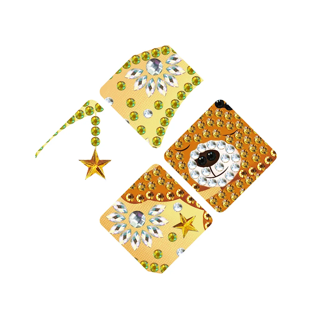 DIY Diamond Painting LED Light Moon Bear Embroidery Night Lamp Ornament Kit