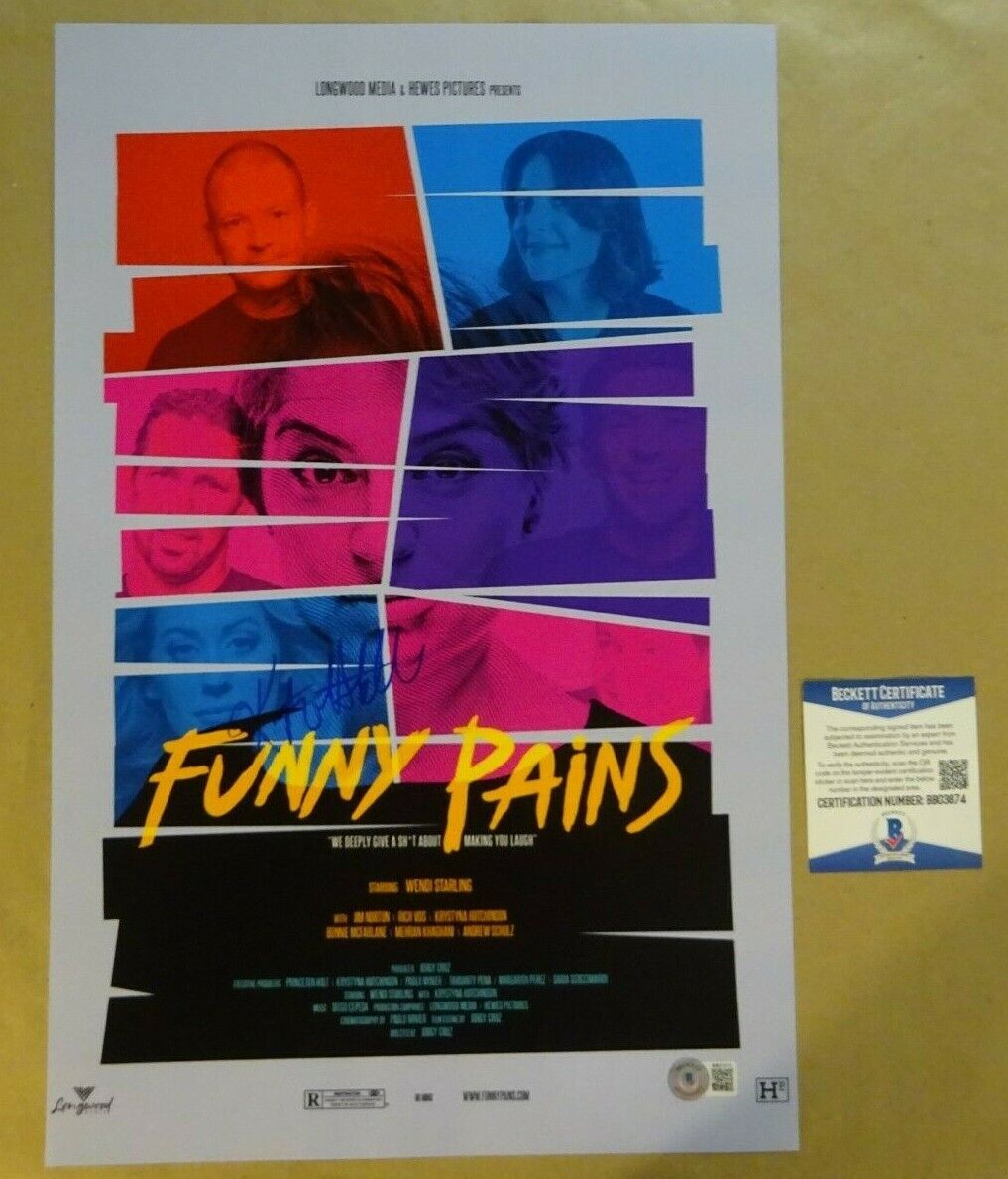 Autographed KRYSTYNA HUTCHINSON Signed FUNNY PAINS Photo Poster painting 11x17