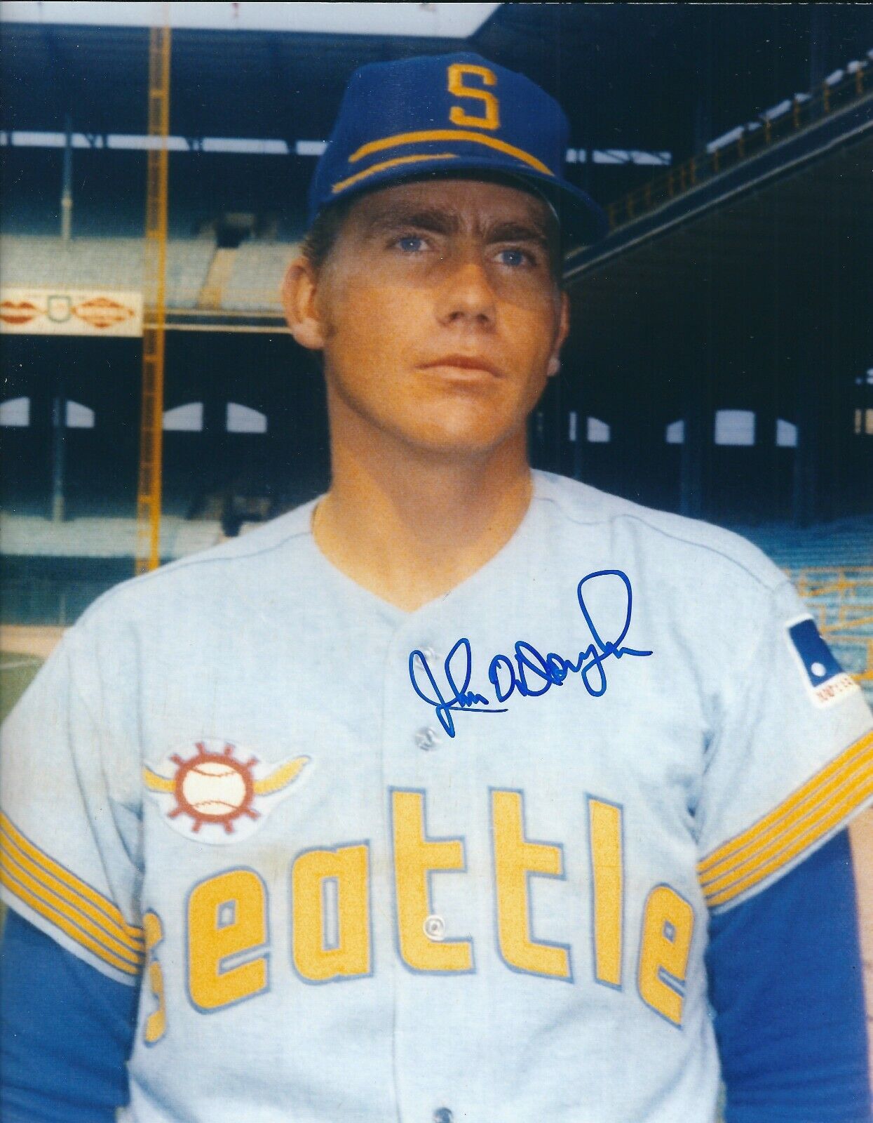 Signed 8x10 JOHN O'DONOGHUE Seattle Pilots Autographed Photo Poster painting - COA