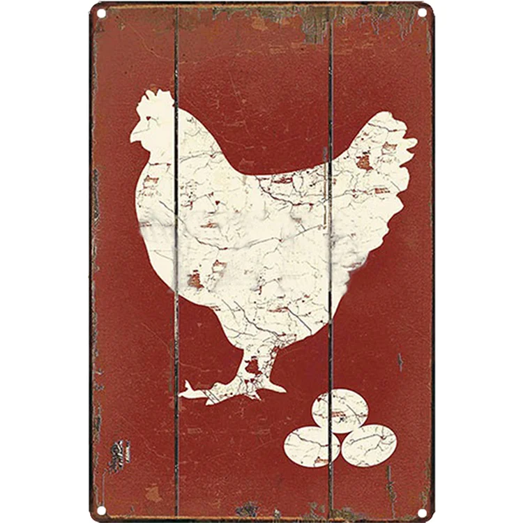 Hen Eggs - Vintage Tin Signs/Wooden Signs - 7.9x11.8in & 11.8x15.7in