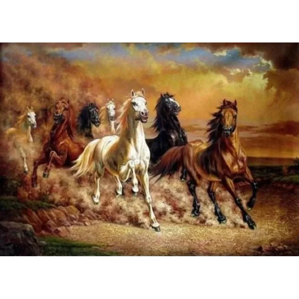 Diamond Painting - Full Round/Square Drill - Running Horse(30*40 - 50*60cm)