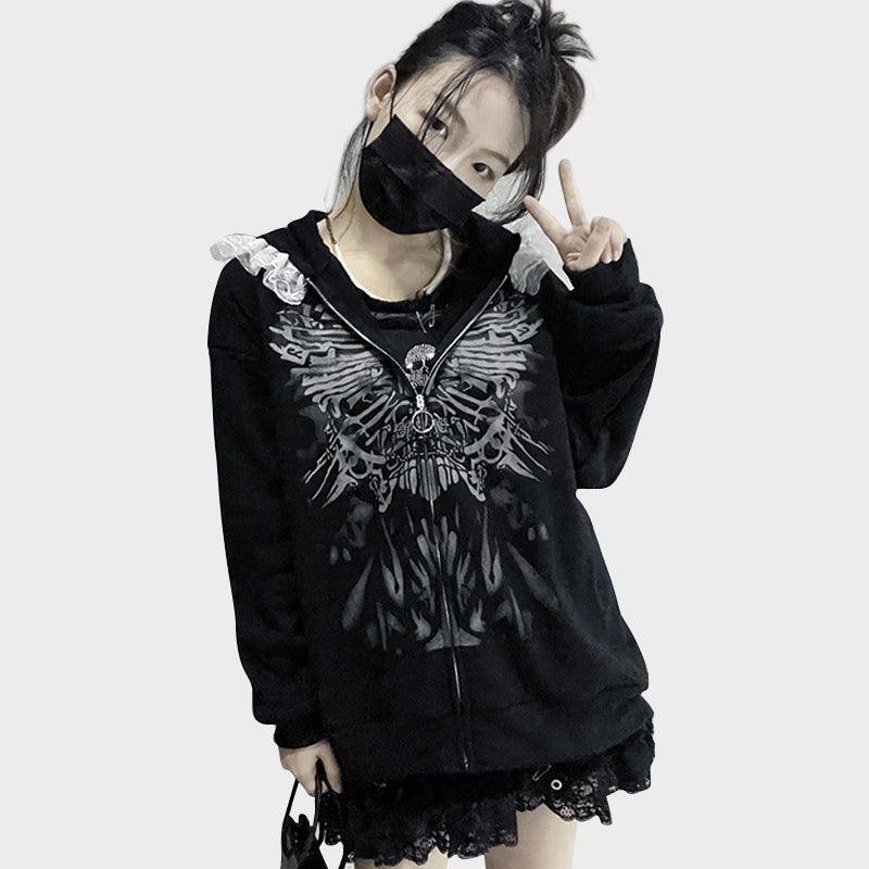 Cute Llittle Monster Black Hoodie