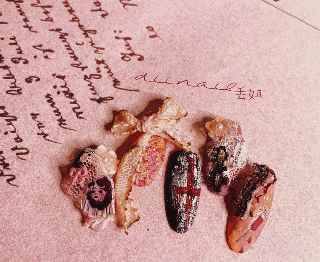 Beautizon Halloween Dark Art Horror Series High Quality 5D Engraved Nail Stickers Nail Art Decorations Nail Decals Design