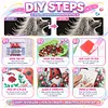 Starlit Beaded White Wolf Special Shaped 5D DIY Partial Drill Diamond Painting Kits for Adults Beginners Home Decor Diamonds Dots Gem Art Kits 11.81 X11.81inch