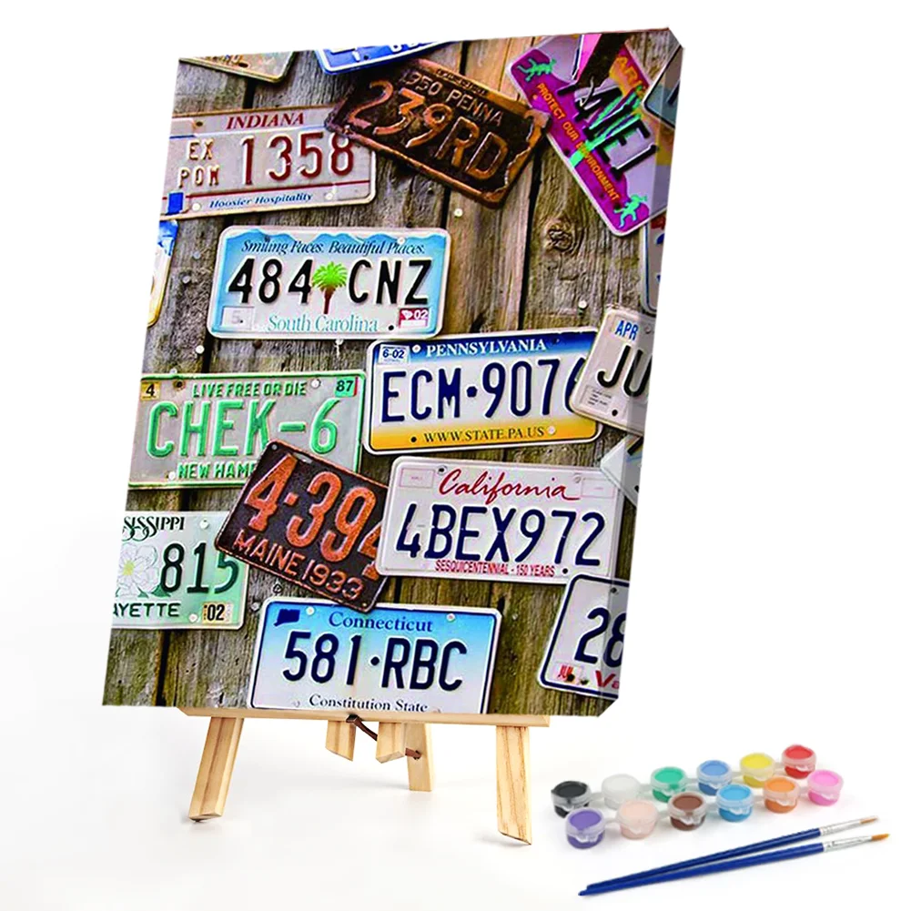 License Plate - Paint By Numbers(40*50CM)