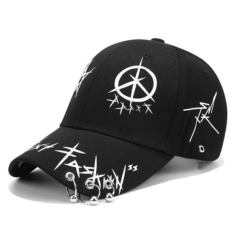 Black and White Colorblock Personalized Baseball Cap