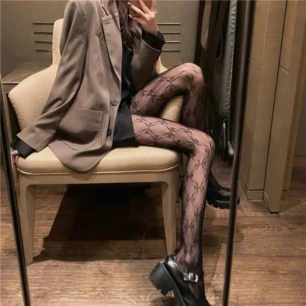 Uveng Uveng Lace Lace Bottom Socks 2023 New Fishing Net Stockings Outside Wearing Leggings Stockings Women Hollow Socks