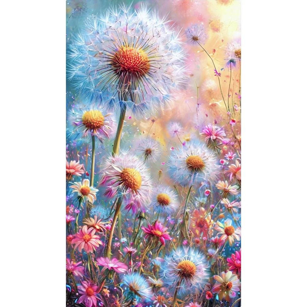 Diamond Painting - Full Round Drill - Dandelion Bushes(Canvas|40*70cm)